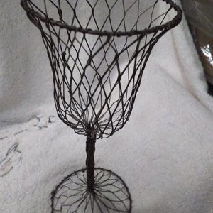 Wire Mesh Crystal Glass Sculpture